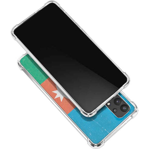 Azerbaijan Flag Distressed Galaxy A32 5G Clear Case
